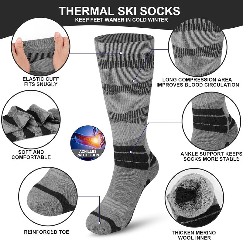 SoxLabFit 2 Pairs Merino Wool Warm Ski Socks, Winter Thickening Thermal Socks for men and women - Image 4